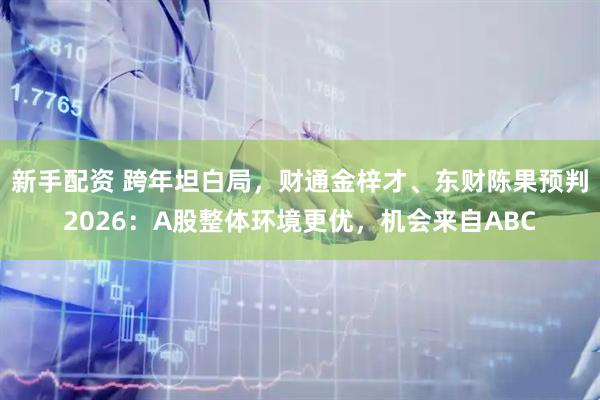 新手配资 跨年坦白局，财通金梓才、东财陈果预判2026：A股整体环境更优，机会来自ABC