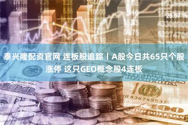 泰兴隆配资官网 连板股追踪丨A股今日共65只个股涨停 这只GEO概念股4连板